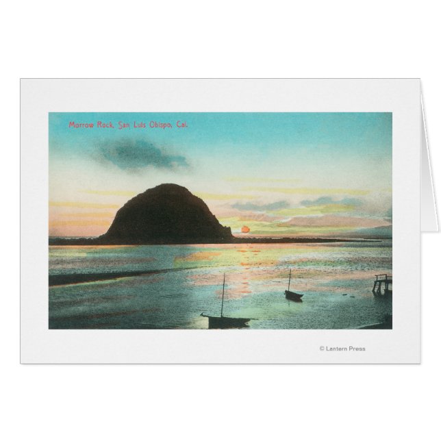 Cartão Vista aérea do Morrow Rock e da Baía (Frente Horizontal)