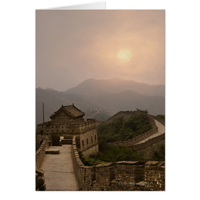 Cartão Vista aérea do Muro Excelente da China (Frente)