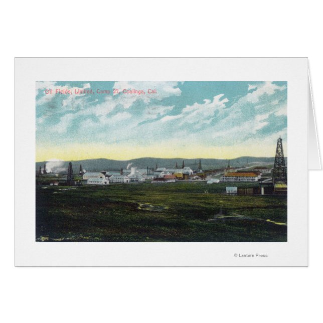 Cartão Vista aérea dos campos petrolíferos do campo 27Coa (Frente Horizontal)