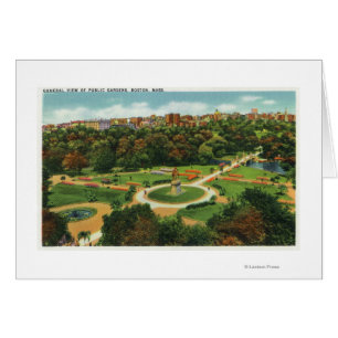 Cartão Vista aérea dos jardins públicos nº 2