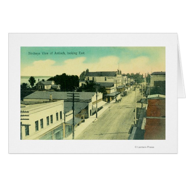 Cartão Vista aérea orientalAntioch, CA (Frente Horizontal)