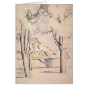 Cartão Vista Através das Árvores por Paul Cezanne, Arte A