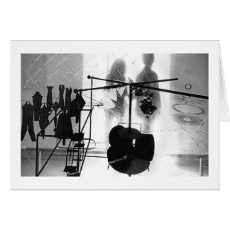 Cartão Vista através do grande vidro - fragmento de