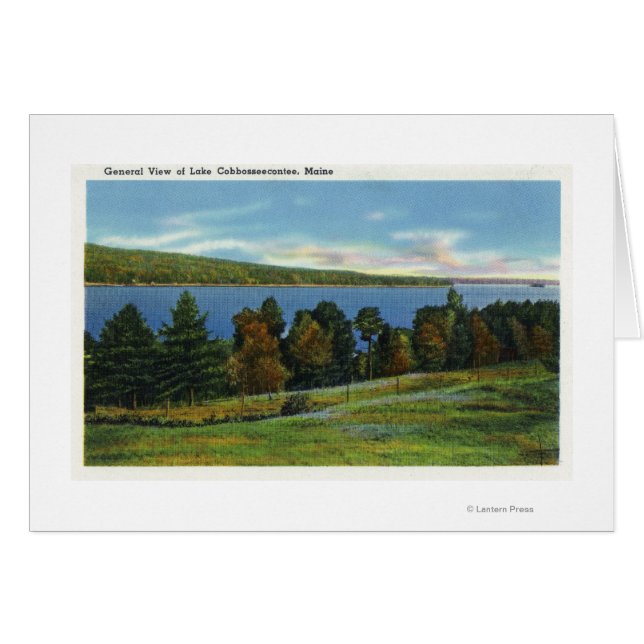 Cartão Vista Cênnica do Lago Cobbosseecontee (Frente Horizontal)