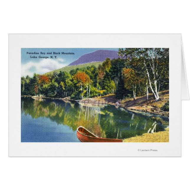 Cartão Vista da Baía do Paraíso e Montanha Negra de (Frente Horizontal)