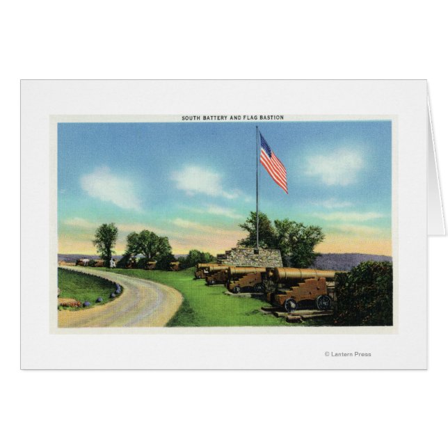 Cartão Vista da Bateria do Sul e da Bacia do Sinalizador (Frente Horizontal)