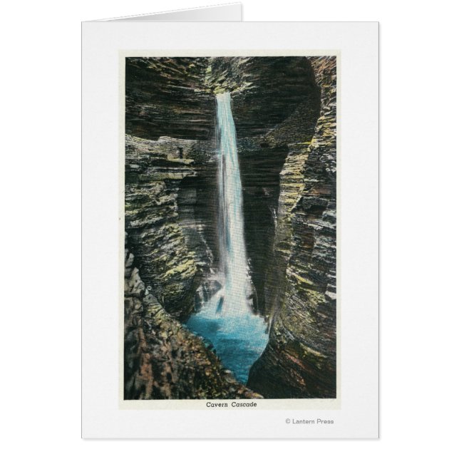 Cartão Vista da Cascata Cavern (Frente)