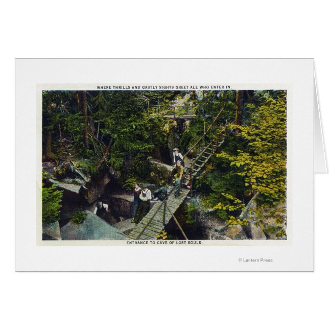 Cartão Vista da Caverna de Entrada das Almas Perdidas (Frente Horizontal)