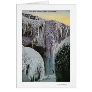 Cartão Vista da Caverna dos Ventos no Inverno