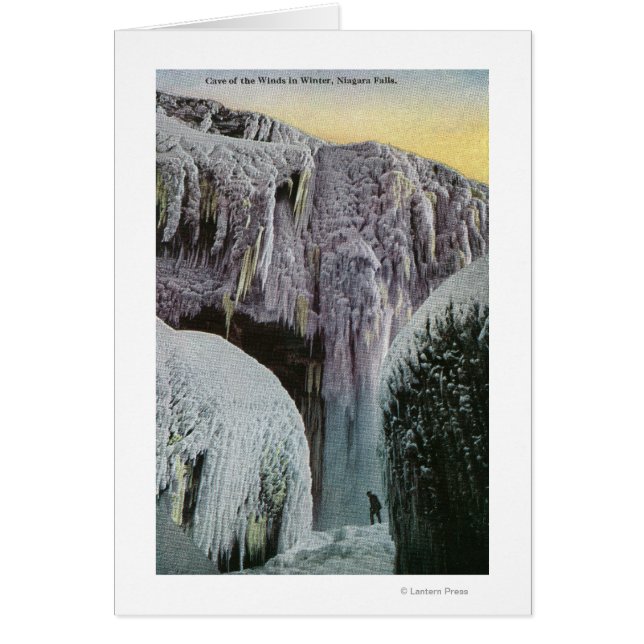 Cartão Vista da Caverna dos Ventos no Inverno (Frente)