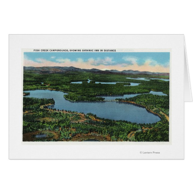 Cartão Vista da Chapel Pond Road perto de Keene Valley (Frente Horizontal)