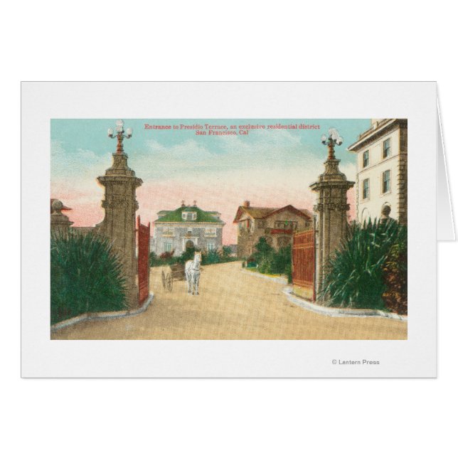 Cartão Vista da Entrada ao Presidio Terrace (Frente Horizontal)