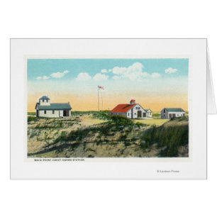 Cartão Vista da estação de Guarda costeira do Race Point