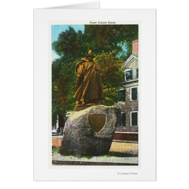 Cartão Vista da estátua Roger Conant (Frente)