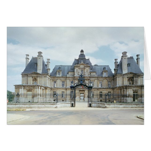 Cartão Vista da fachada ocidental de Chateau de Maisons (Frente Horizontal)