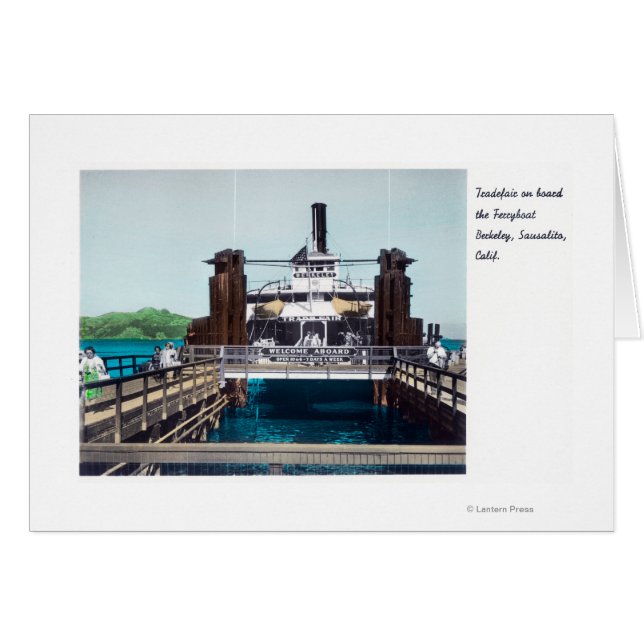 Cartão Vista da Feira Comercial de Berkeley Ferryboat (Frente Horizontal)