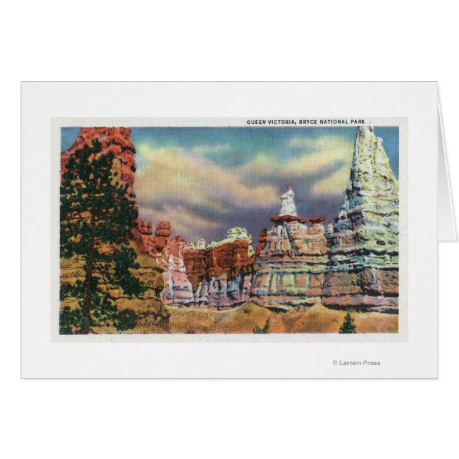 Cartão Vista da Formação da Rainha Victoria Rock (Frente Horizontal)