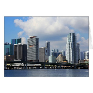 Cartão Vista da frente das águas de Miami