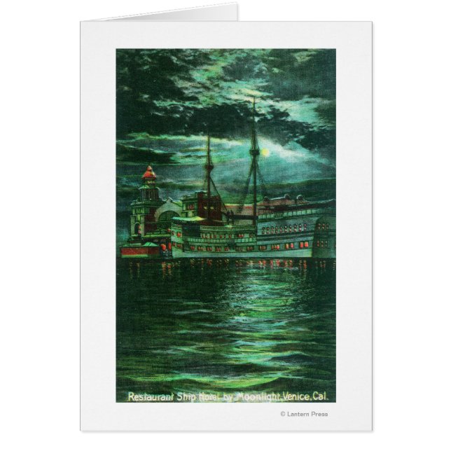 Cartão Vista da Lua do Hotel para Navios Restaurantes (Frente)