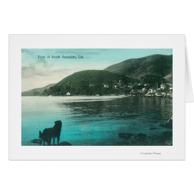 Cartão Vista da margem sul de SausalitoSausalito, CA (Frente Horizontal)