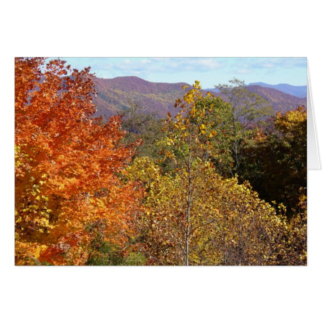 Cartão Vista da Montanha Franklin (Frente horizontal)