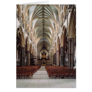 Cartão Vista da nave, construída 1215-55