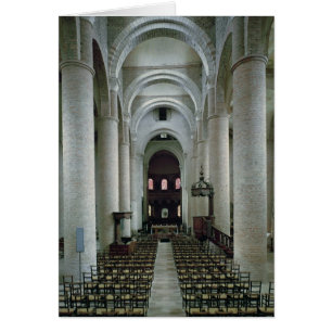 Cartão Vista da nave, olhando para o altar
