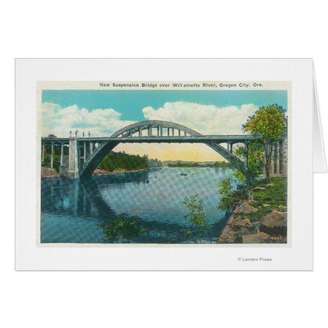 Cartão Vista da Nova Ponte de Suspensão (Frente Horizontal)