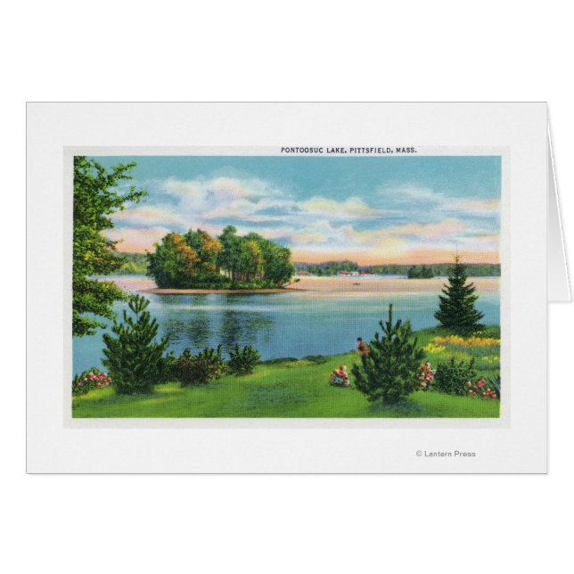 Cartão Vista da orla costeira do lago Pontosuc (Frente Horizontal)