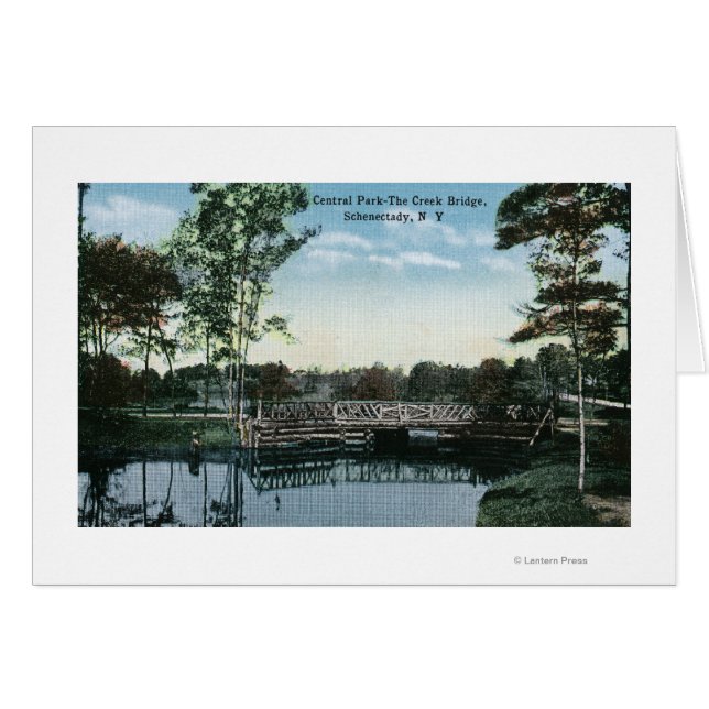 Cartão Vista da Ponte Central Park Creek (Frente Horizontal)