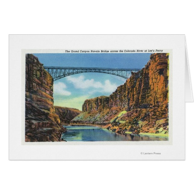 Cartão Vista da ponte Navajo no Ferry Lee (Frente Horizontal)