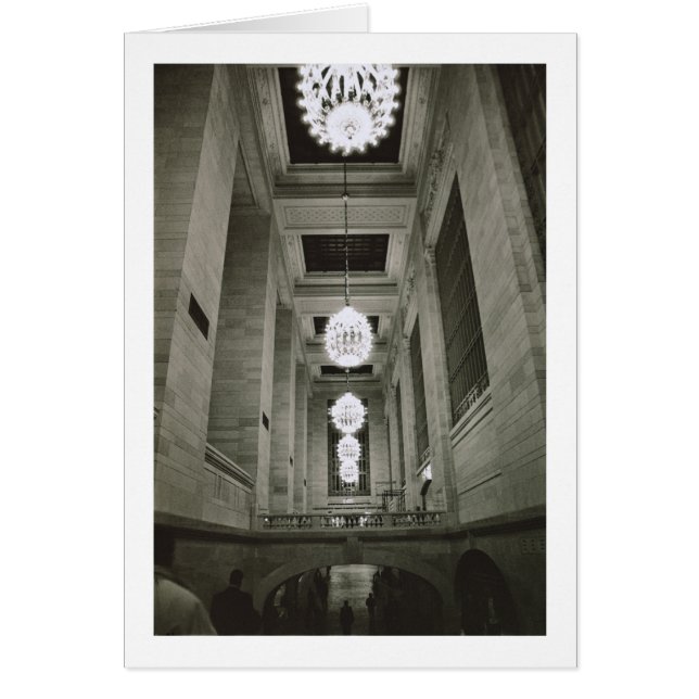 Cartão Vista das luzes (foto b/w) (Frente)