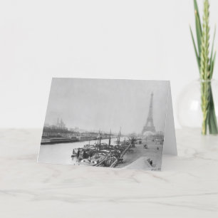 Cartão Vista das margens do Sena e do Eiffel