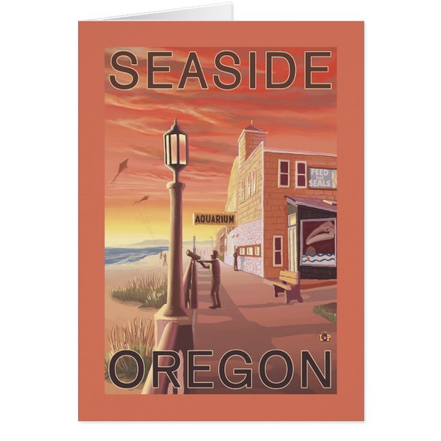 Cartão Vista de Aquário de Oregon (Frente)