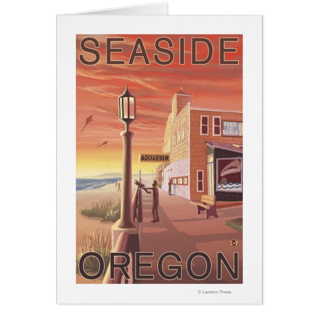 Cartão Vista de Aquário de Oregon (Frente)