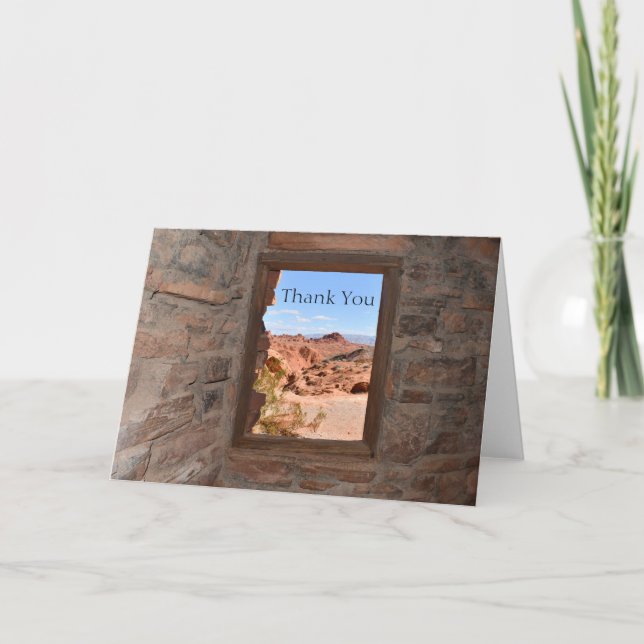 Cartão Vista de cabine de dentro do Vale do Fogo (Frente)