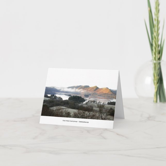 Cartão Vista de Castlehead - Derwentwater, Lake District (Frente)