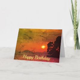 Cartão Vista de Cavtat Croácia de Sunset 1974 Filtro Aniv