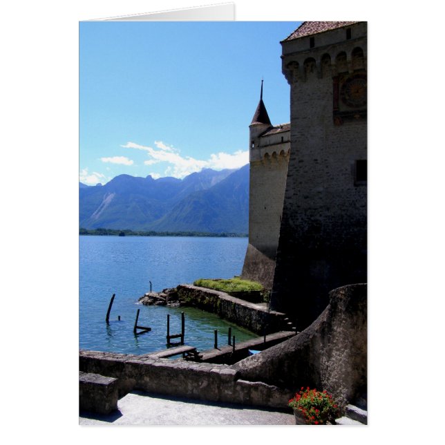 Cartão Vista de Chateau de Chillon (Frente)