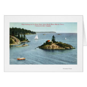 Cartão Vista de Cinzas de Ponto em North Shore