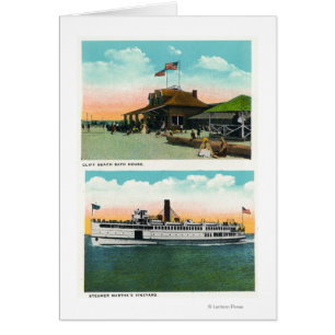 Cartão Vista de Cliff Beach Bath House