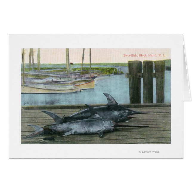 Cartão Vista de Dois Espadarte (Frente Horizontal)