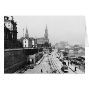 Cartão Vista de Dresden do Bruehlsche Terrasse