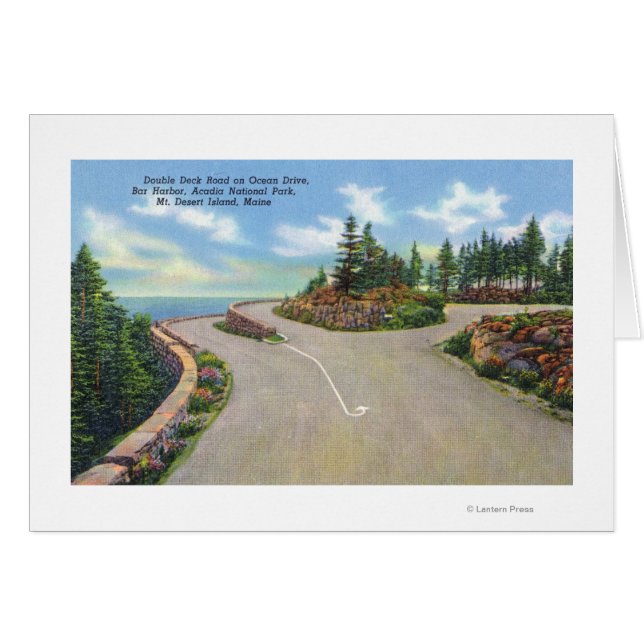 Cartão Vista de estrada de dois andares da unidade oceâni (Frente Horizontal)