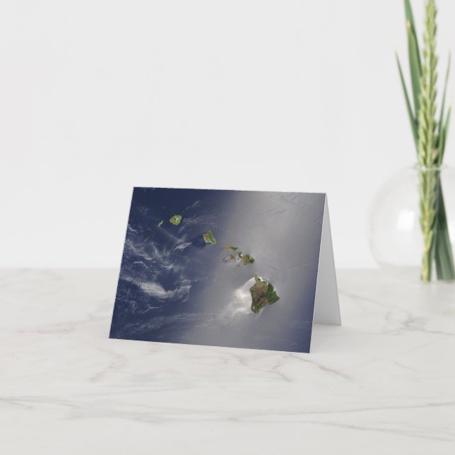 Cartão Vista de Havaí do espaço (Frente)