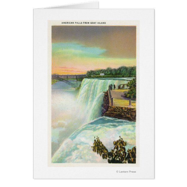 Cartão Vista de Incêndios Americanos da Ilha de Goat (Frente)