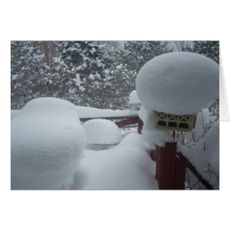 Cartão Vista de inverno da varanda