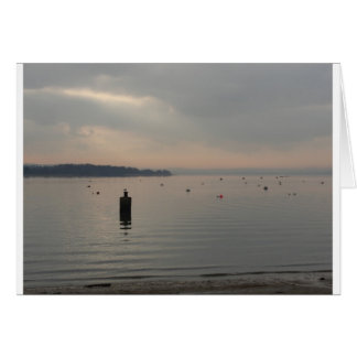 Cartão Vista de inverno de Poole Harbor.