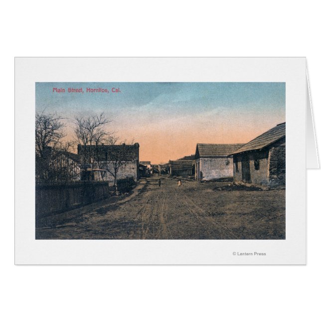 Cartão Vista de Main StreetHornitos, CA (Frente Horizontal)