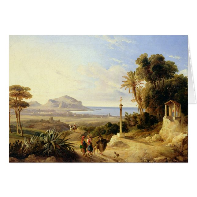 Cartão Vista de Palermo, 1840 (Frente Horizontal)